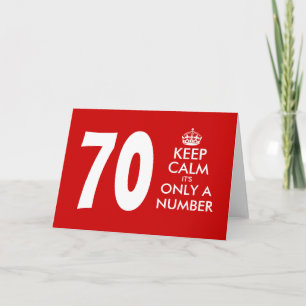 cartão de aniversário 70 Calma é só um número