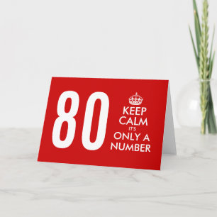 cartão de aniversário 80 Calma, é só um número