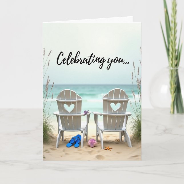 Cartão de Aniversário à Beira-Mar (Frente)