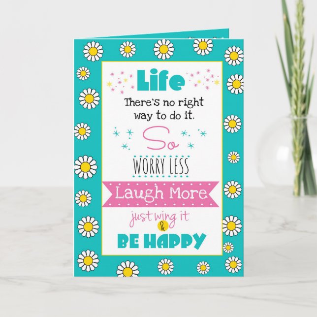 Cartão de Aniversário "A Vida - Apenas A Asas" (Frente)