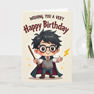 Cartão de Aniversário Acadêmico Mágico