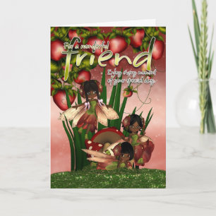 Cartão de Aniversário Afro-Americano - Amigo - Moo