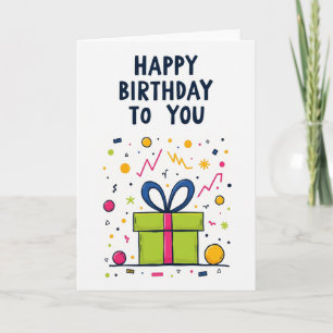 Cartão de Aniversário Alegre