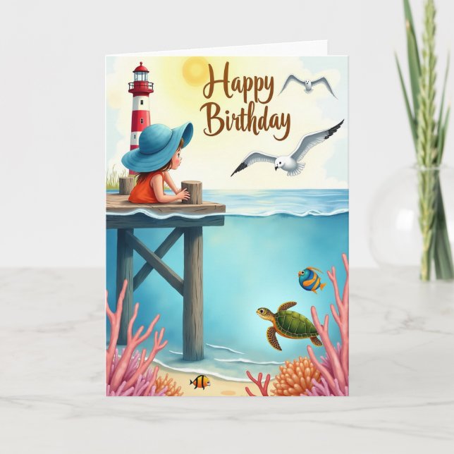 Cartão de Aniversário Alegre da Costa (Frente)
