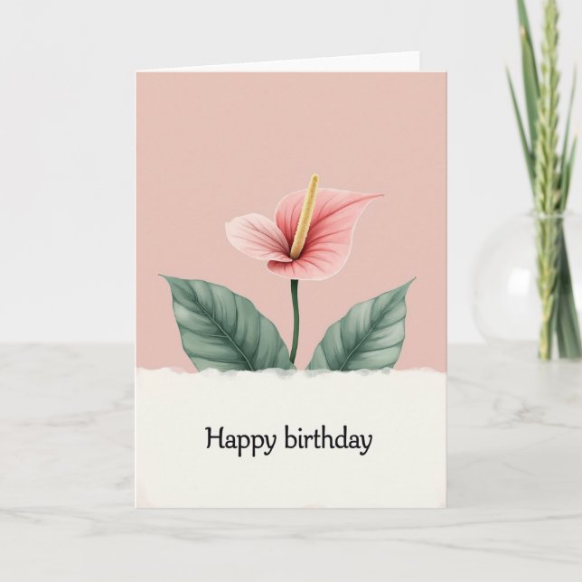 Cartão de Aniversário Alegre Pintado (Frente)
