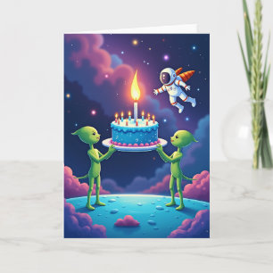 Cartão de Aniversário Alienígena