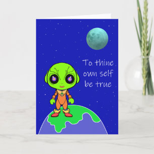Cartão de Aniversário Alienígena de Shakespeare po