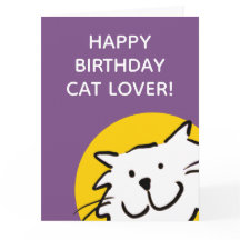 Cartão de Aniversário Amante de Gatos