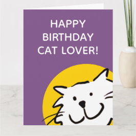 Cartão de Aniversário Amante de Gatos