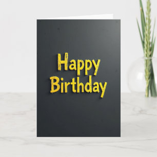 Cartão de Aniversário Amarelo Comemorativo