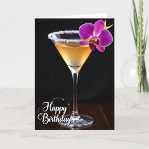 Cartão de Aniversário Âmbar Vibrante