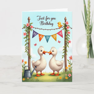 Cartão de Aniversário Amigos das Aves