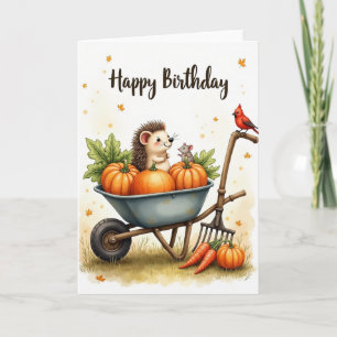 Cartão de Aniversário Amigos de Outono