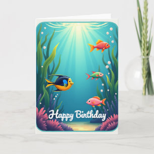 Cartão de Aniversário Amigos do Oceano