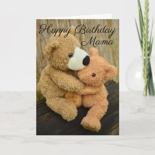 Cartão de Aniversário - Amo você Mamãe (Frente)