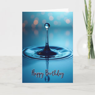 Cartão de Aniversário Aqua Ripple