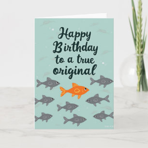 Cartão de Aniversário Aquático Original