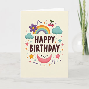 Cartão de Aniversário Arco-íris