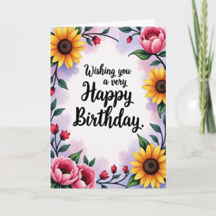 Cartão de Aniversário Artistry Bloom