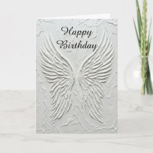 Cartão de Aniversário Asas de Anjo em Relevo 3D Br
