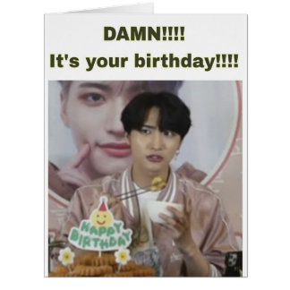 Cartão de Aniversário 'ATEEZ Seonghwa meme'