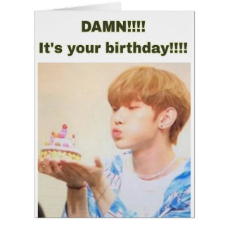 Cartão de Aniversário "ATEEZ Yeosang meme"