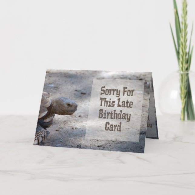 Cartão de aniversário atrasado (Frente)