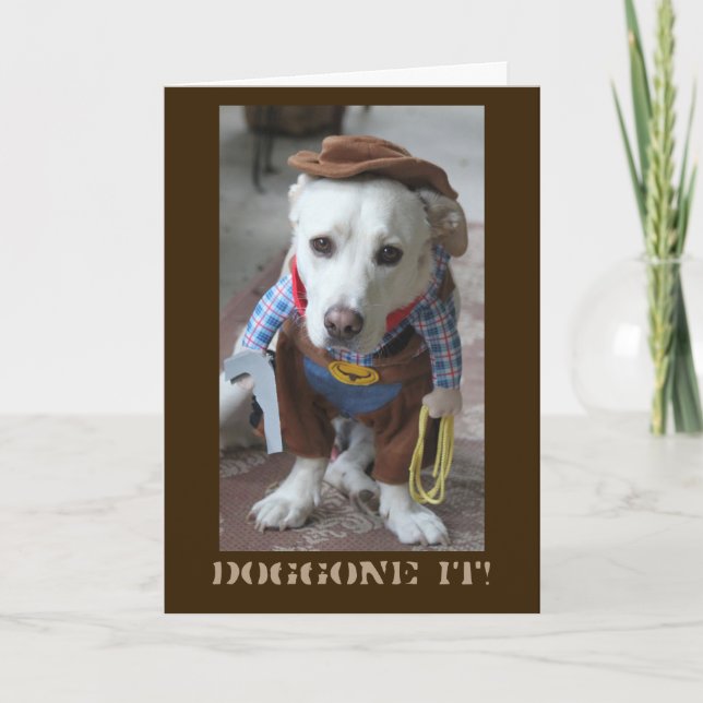 Cartão de aniversário atrasado do vaqueiro (Frente)