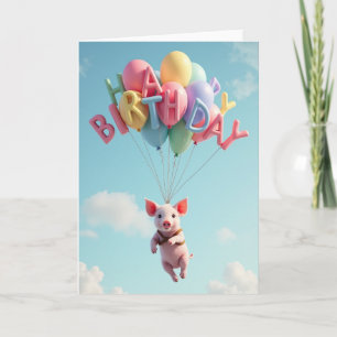 Cartão de Aniversário Aventura no Céu