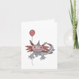 cartão de aniversário axolotl