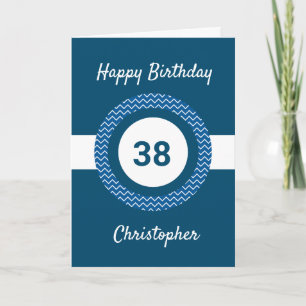 Cartão de Aniversário Azul 38.o