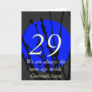 Cartão de Aniversário Azul e Preto 29