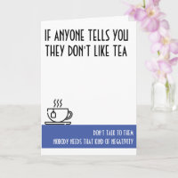 Cartão de Aniversário Azul Padrão do Tea Lover