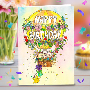 Cartão de aniversário Balão por N. Janes