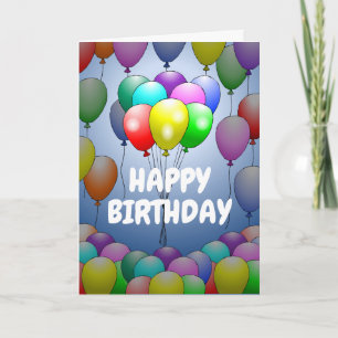 Cartão de Aniversário Balões
