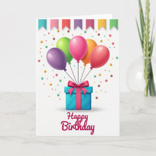 Cartão de Aniversário Bandeiras Alegres