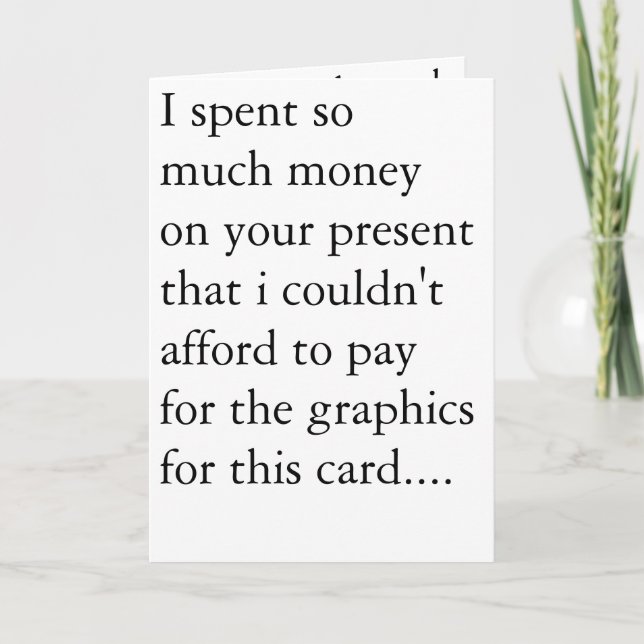 cartão de aniversário barato. (Frente)