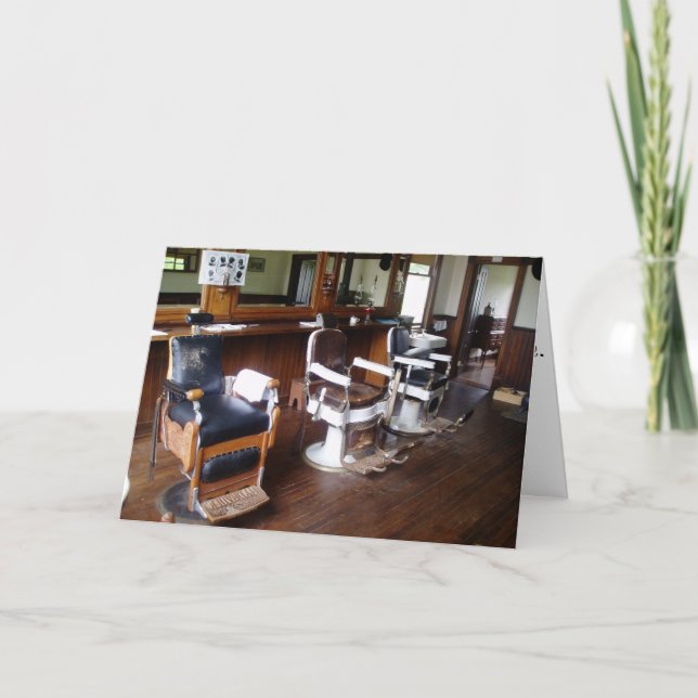 Cartão de Aniversário "Barbearia do Gibson" (Frente)