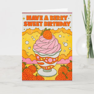 Cartão de Aniversário Berry Sweet Letterpress