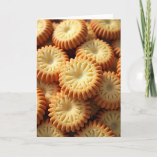 Cartão de Aniversário Biscoito Dourado