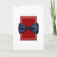 Cartão de Aniversário Black Bowtie