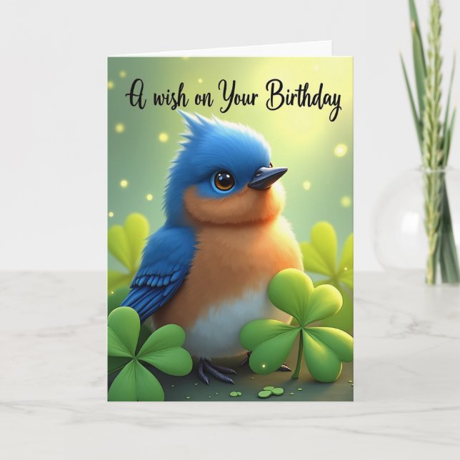 Cartão de Aniversário Blue Ochre (Frente)