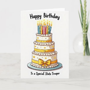 Cartão de Aniversário Bolo de Celebração Doce