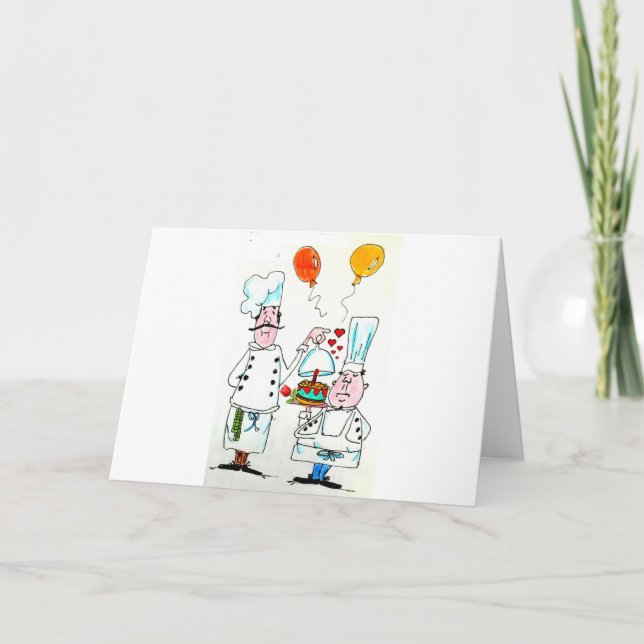 CARTÃO DE ANIVERSÁRIO - BOLO DE CHEFES DE FERRO (Frente)