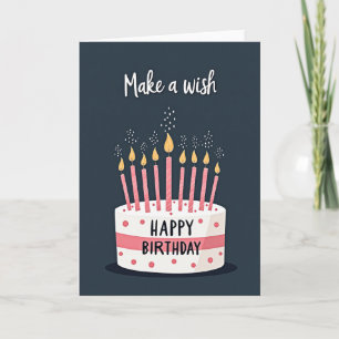 Cartão de Aniversário Bolo de Meia-Noite