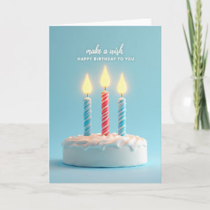 Cartão de Aniversário Bolo Sereno
