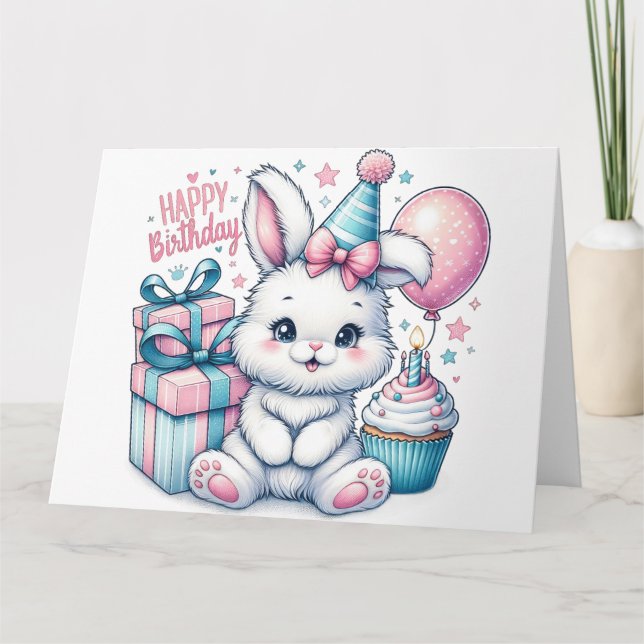 Cartão de Aniversário Bonito (Frente)