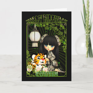 Cartão de Aniversário Bonito De Primo Com Bonitinh