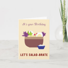 Cartão de Aniversário Bonito e Engraçado de Salad 