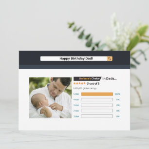 Cartão de Aniversário Bonito e Engraçado para o Pa